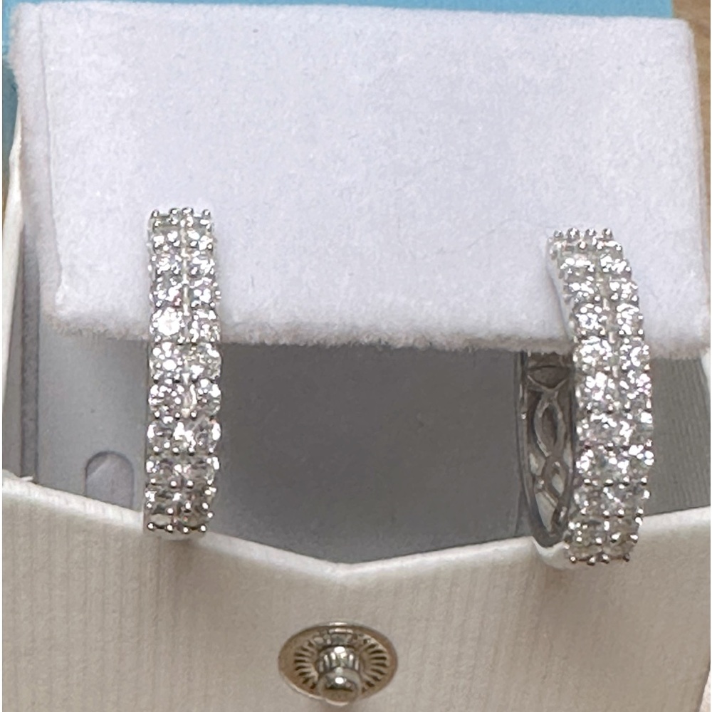 NEW Stunning 1.5 carat lab diamond hoop earrings rings